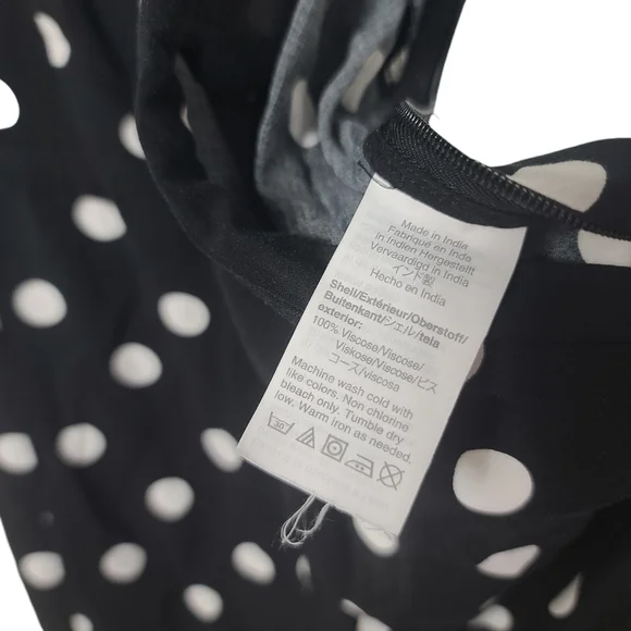 J. Crew Black White Polka Dot Belted Sleeveless Jumpsuit 8 - Picture 8 of 9